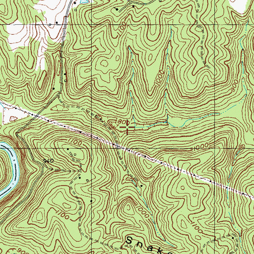 Topographic Map of Sugar Tree Creek, KY