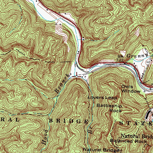 Topographic Map of Upper Hood Branch, KY