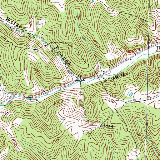 Topographic Map of Wilson Branch, KY