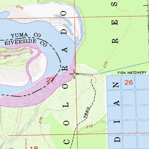 Topographic Map of Goodman Slough, AZ