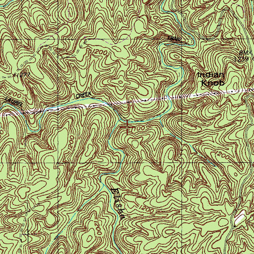 Topographic Map of Laurel Creek Trail, KY