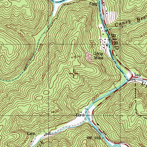 Topographic Map of Redbird Crest Trail, KY