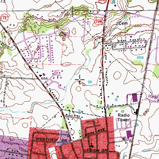 Topographic Map of Simpson County, KY