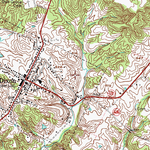 Topographic Map of Webster County, KY