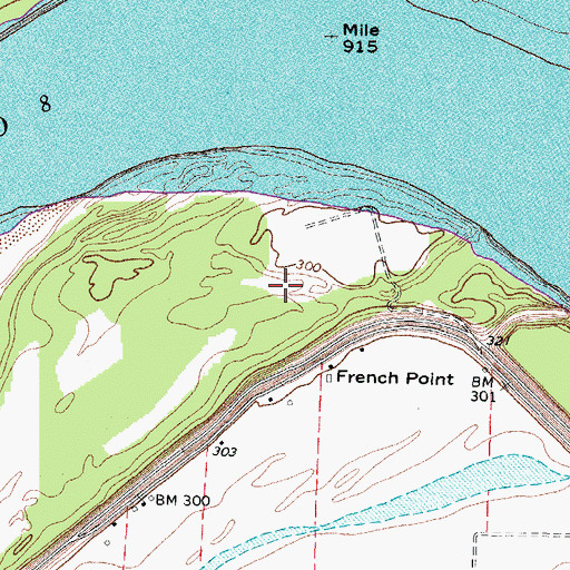 Topographic Map of French Point, KY