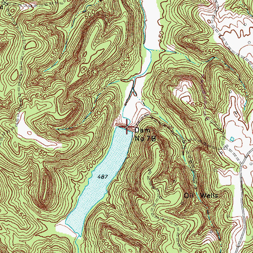 Topographic Map of Dam Number 7B, KY