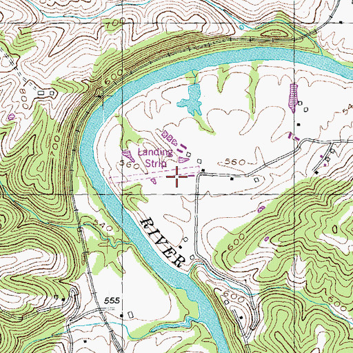 Topographic Map of Rays Air Strip (historical), KY