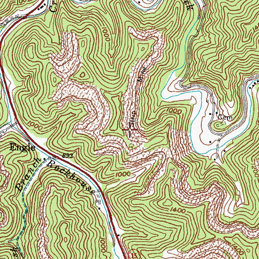 Topographic Map of Wendell H Ford Airport, KY