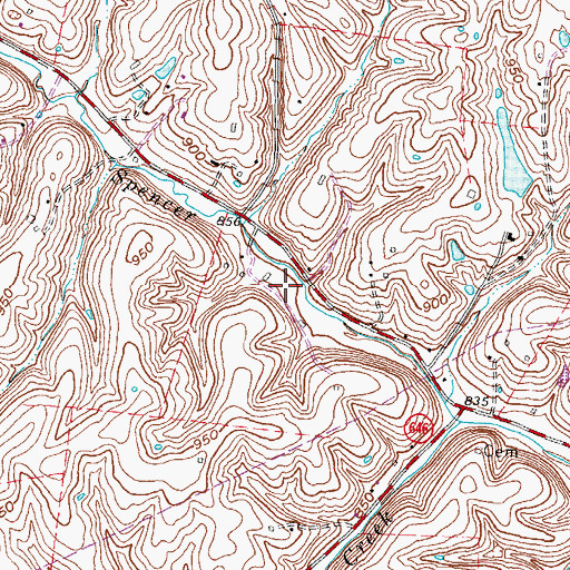 Topographic Map of WMST-AM (Mount Sterling), KY