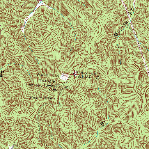 Topographic Map of WMKY-FM (Morehead), KY