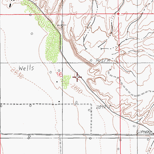 Topographic Map of Graham Canal, AZ