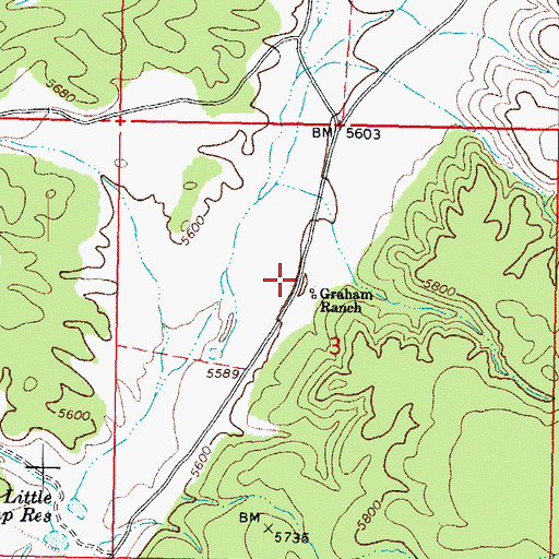 Topographic Map of Graham Ranch, AZ