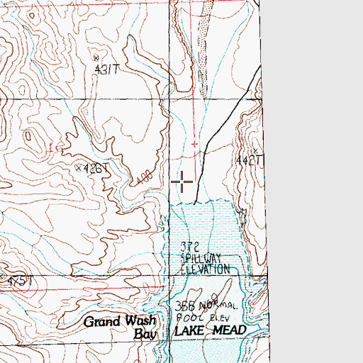 Topographic Map of Grand Wash, AZ
