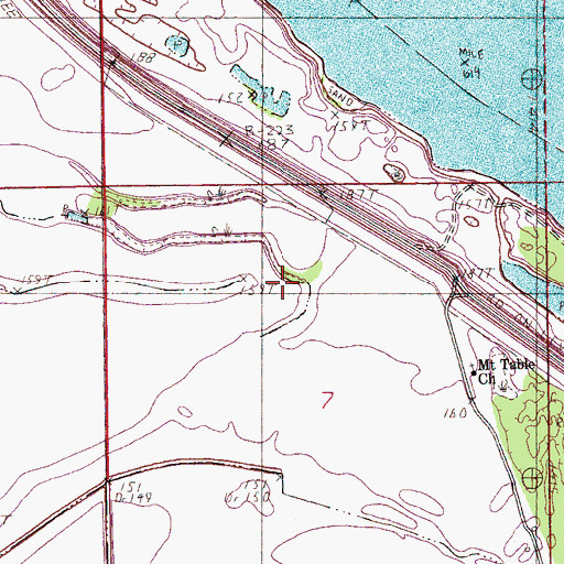 Topographic Map of Mount Table Church, AR
