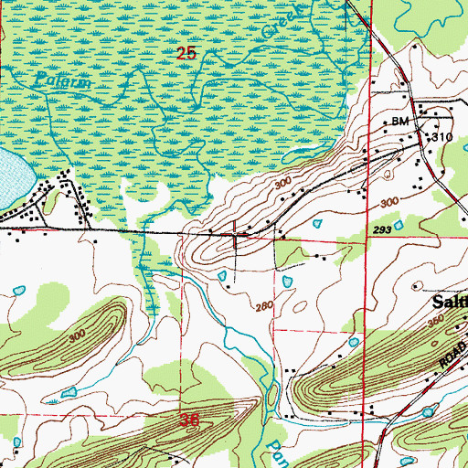 Topographic Map of Mount Tabor Church, AR