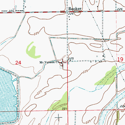 Topographic Map of Mount Vernon Church, AR