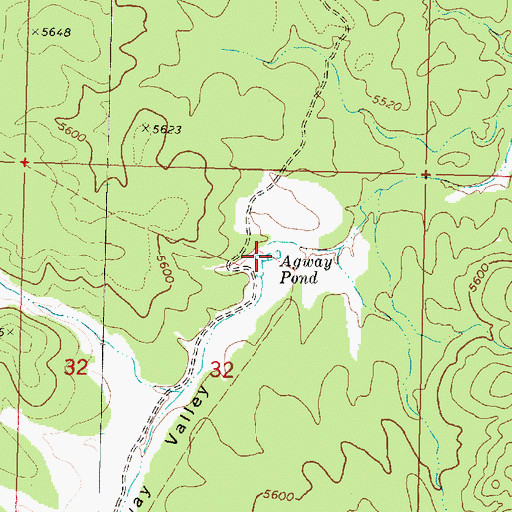 Topographic Map of Agway Pond, AZ
