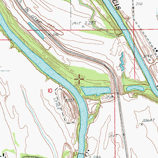 Topographic Map of Mussel Bar, AR
