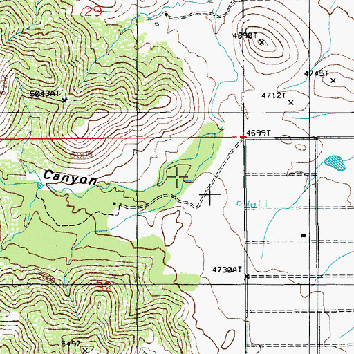 Topographic Map of Grapevine Canyon, AZ
