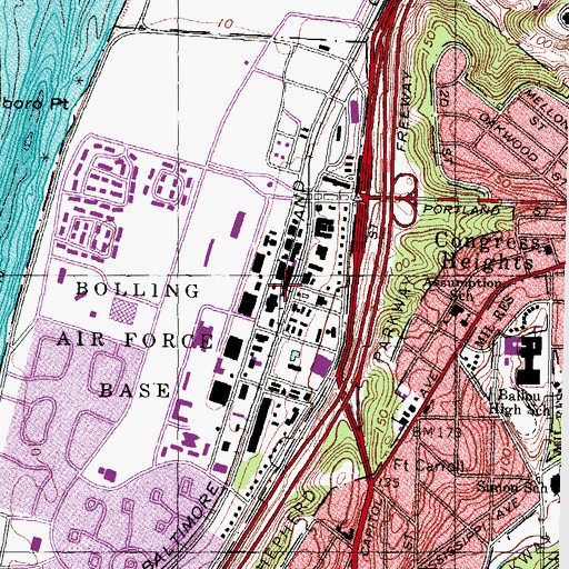 Topographic Map of Shepherd Station (historical), DC
