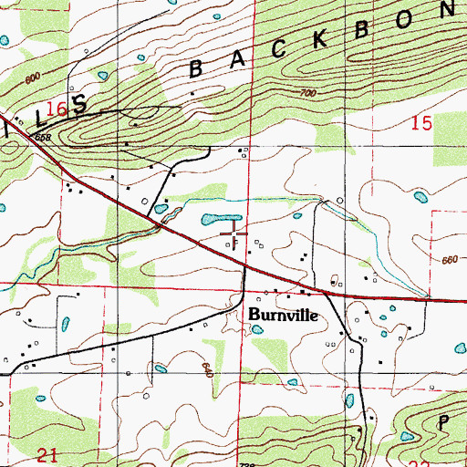 Topographic Map of Oak View Farm, AR