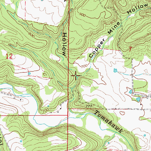 Topographic Map of Osborne Hollow, AR