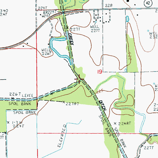 Topographic Map of Overcup Creek, AR