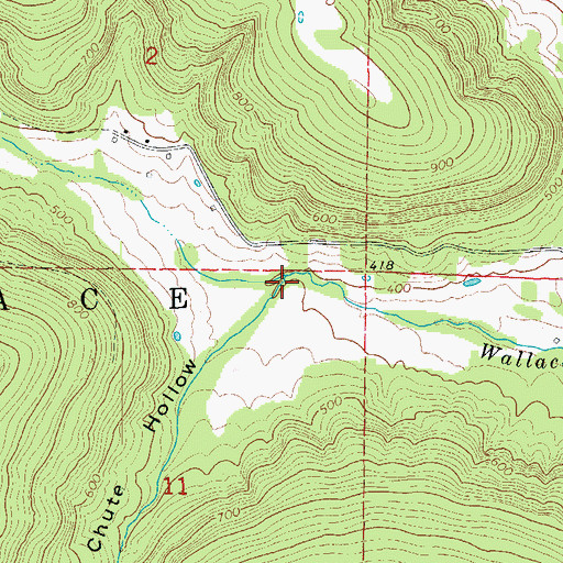 Topographic Map of Owl Hollow, AR
