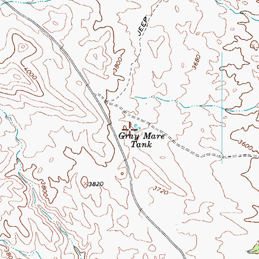 Topographic Map of Gray Mare Tank, AZ
