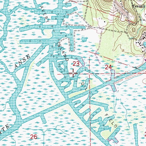 Topographic Map of Avery Island Oil Field, LA