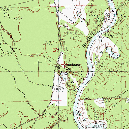 Topographic Map of Bankston Cemetery, LA