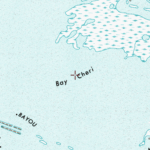 Topographic Map of Bay Cheri (historical), LA