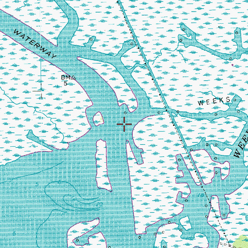 Topographic Map of Bayou Carlin, LA