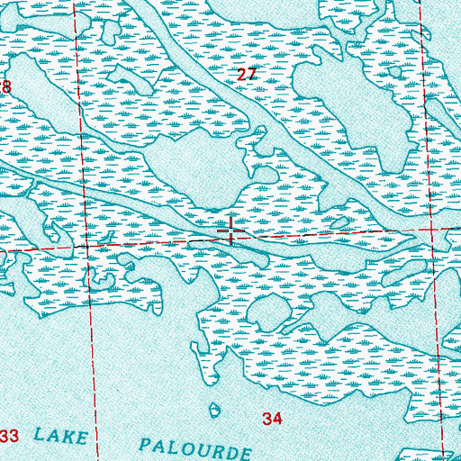 Topographic Map of Bayou Ferblanc, LA