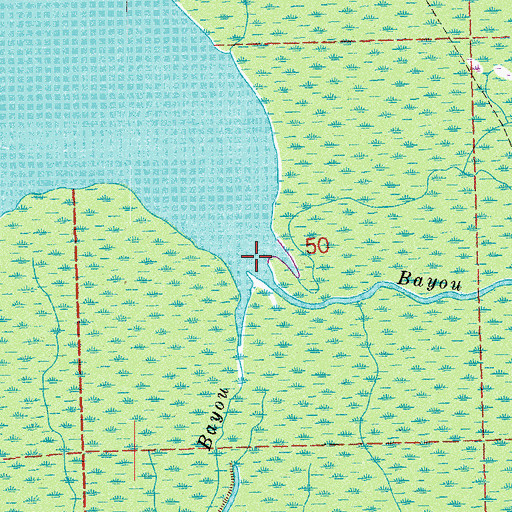 Topographic Map of Bayou Louis, LA