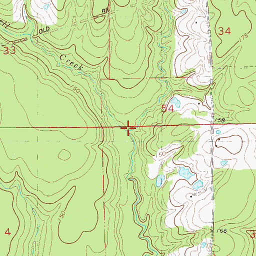 Topographic Map of Bell Creek, LA