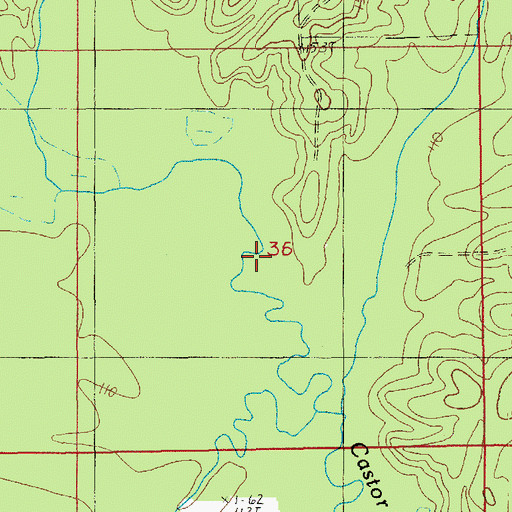 Topographic Map of Bills Creek, LA