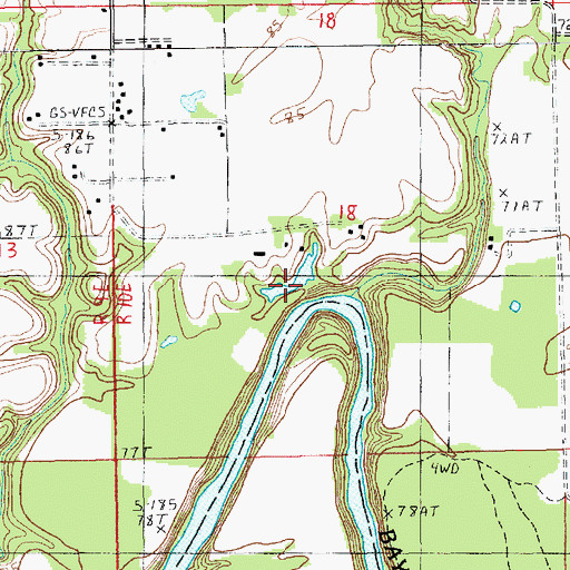 Topographic Map of Butler Landing, LA