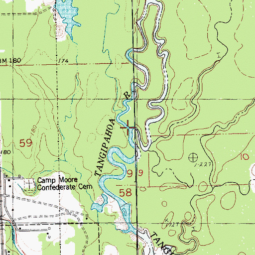 Topographic Map of Button Creek, LA