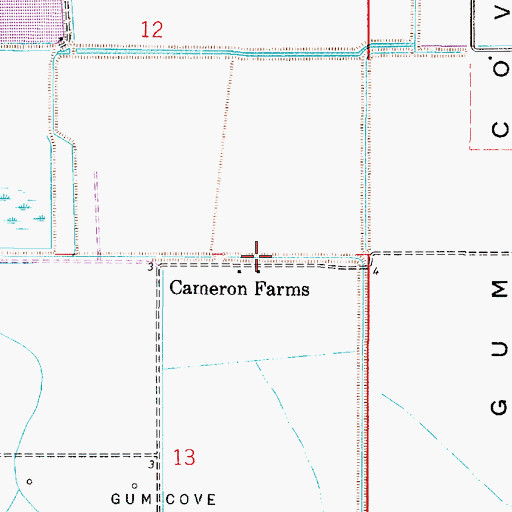 Topographic Map of Cameron Farms, LA
