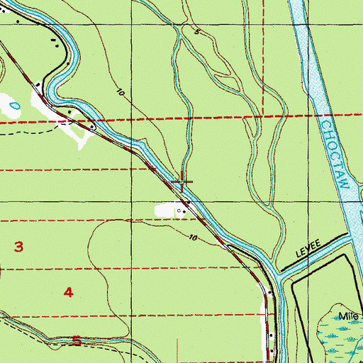 Topographic Map of Caney Bayou, LA