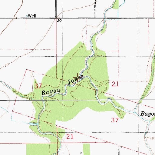 Topographic Map of Coulee Andre, LA