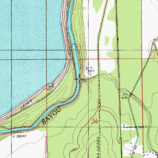 Topographic Map of Cypress Bayou, LA