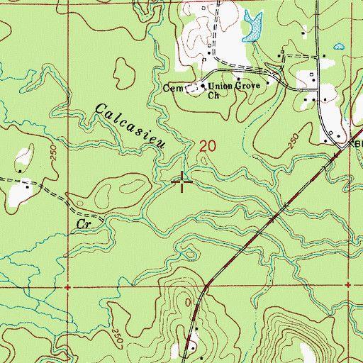 Topographic Map of Cypress Creek, LA