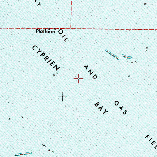 Topographic Map of Cyprien Bay (historical), LA