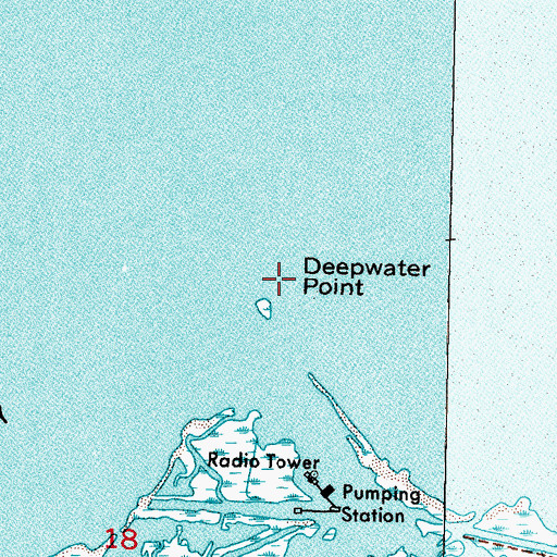 Topographic Map of Deepwater Point, LA