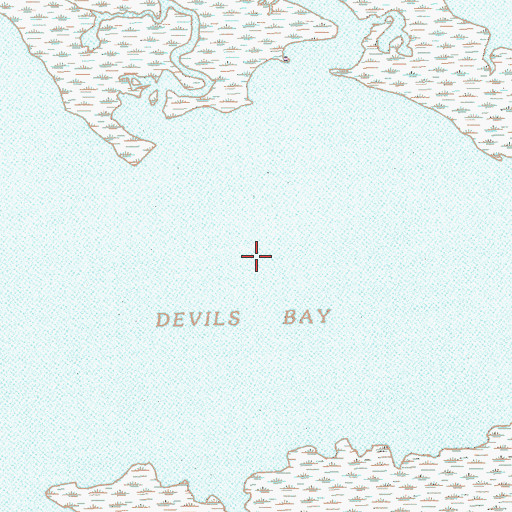 Topographic Map of Devils Bay, LA