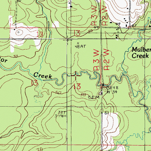 Topographic Map of Duplechien Gully, LA
