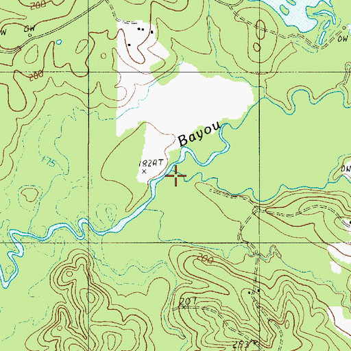 Topographic Map of Edmondson Creek, LA