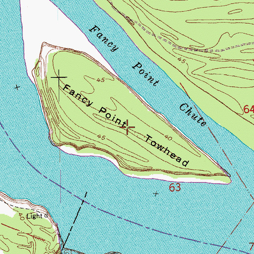 Topographic Map of Fancy Point Towhead, LA